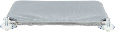 Trixie hamac de fenêtre pliable en peluche maille blanc gris