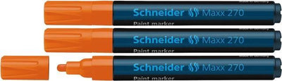 Instruments d'écriture Schneider marqueur peinture Schneider - maxx 270 - 1-3 mm - orange - 3 pièces - s-127006-3