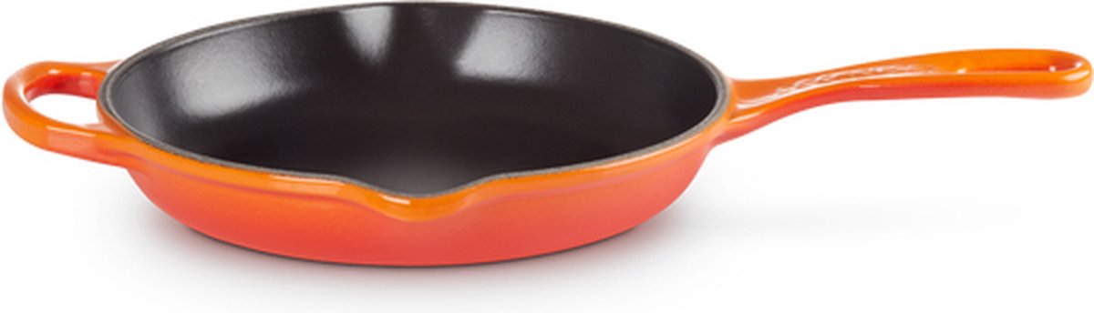Poêle Le creuset signature - rouge orangé - ø 20 cm - revêtement antiadhésif émaillé - tous feux dont induction - passe au lave-vaisselle - garantie à vie