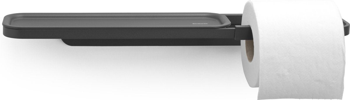 Porte-rouleau papier toilette Brabantia mindset - avec étagère - suspendu - gris minéral infini