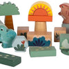 Blocs de construction en bois de petit pied Dino, 50dlg.