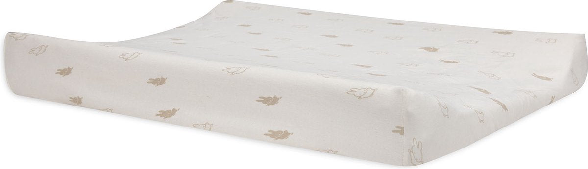 Jollein - housse matelas à langer jersey 50x70cm - matelas à langer souple - happy miffy - nougat