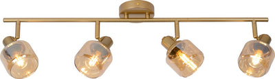 Lucide bjorn - spot de plafond (plafonnier) - 4xe14 - laiton doré mat