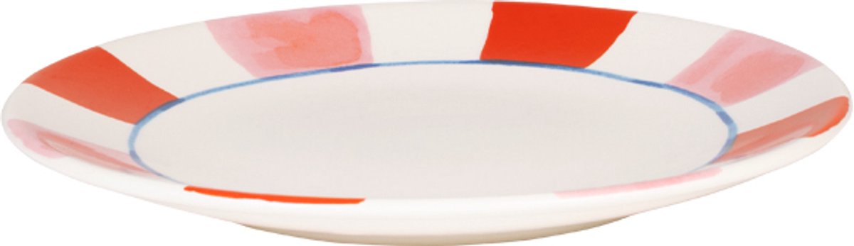 Blond Amsterdam, juste pour rattraper les rayures du quotidien : assiette 22 cm rose rouge