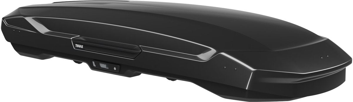 Thule motion 3 xxl low noir brillant - coffre de toit - ouverture 2 côtés - capacité de charge 75kg - capacité 590 l