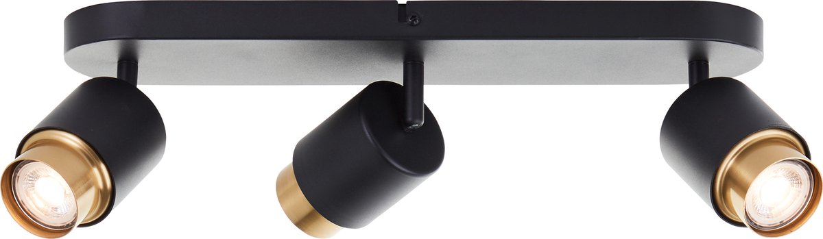Brilliant Covelo - spot de plafond - gu10 3x5w - 3000k - or noir