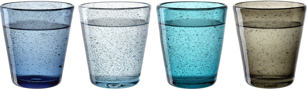 Verre à boire Leonardo burano couleurs froides assorties - set 4