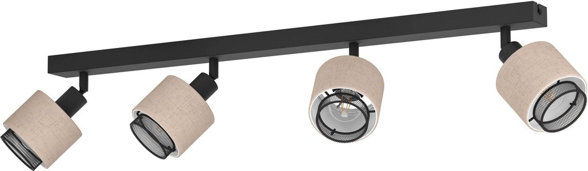 Spot Eglo Rosley - E14 - 75 cm - noir beige - textile