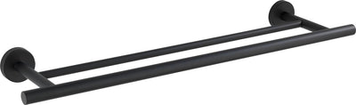 Wenko porte-serviettes double bosio duo acier inoxydable noir mat 60cm de large - porte-serviettes - porte-serviettes - porte-serviettes