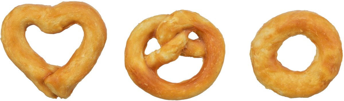 Trixie - mini mix - anneau coeur bretzel - avec collagène - 6 cm - 20 gr - 90 pcs