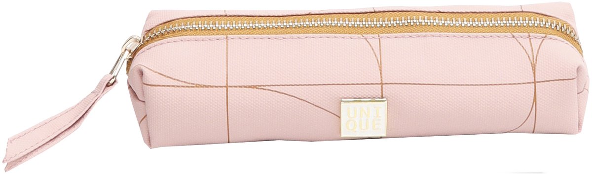 Ancor trousse scolaire unique vide rectangulaire 1 compartiment arches rose - an-122121-e
