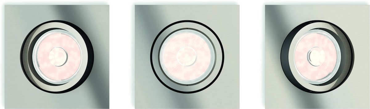 Philips LED Philips Donegal - spot encastré - 3 points lumineux - chrome mat