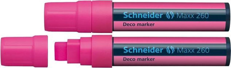 Instruments d'écriture Schneider marqueur à craie Schneider - maxx 260 - rose fluoré - 2 pièces - marqueur à craie - s-126009-2