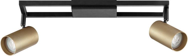 Brilliant Salor - plafonnier - gu10 2x5w - 350lm - 3000k - dimmable - or noir