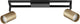 Brilliant Salor - plafonnier - gu10 2x5w - 350lm - 3000k - dimmable - or noir