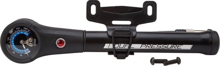 Bbb cycling mini pompe à vélo double pression avec manomètre - pompe VTT - pompe à fourche avant et amortisseur - 21 bar - noir - bmp-39