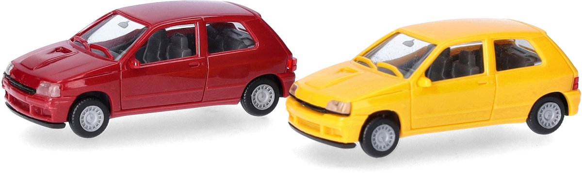 Herpa renault clio 16v rouge jaune (mini kit 2 pcs.)