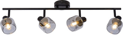 Lucide bjorn - spot de plafond (plafonnier) - 4xe14 - noir