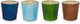 Pip studio photophores lot de 4 - bougeoir en verre - bleu - 7x7cm
