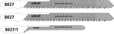 Wolfcraft - lames de scie sauteuse acrylique - lame de scie sauteuse coupe fine droite et courbée pour - lames hcs avec tige en T - spéciale pour acrylique et verre acrylique - 8027000