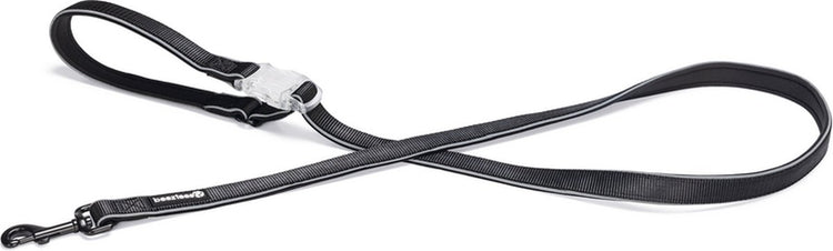 Beeztees équipement de sécurité parinca premium - laisse pour chien - LED - nylon - noir - 150x2,5 cm