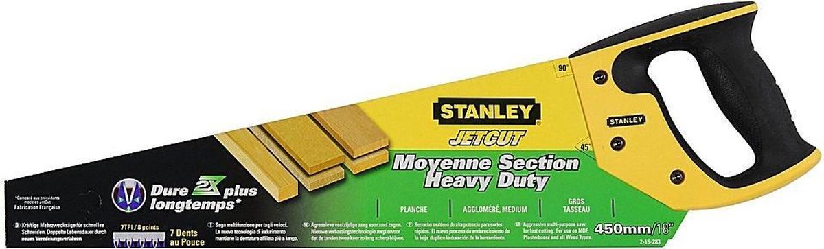 Scie à main Stanley jetcut sp 450mm - 7t pouces 2-15-283
