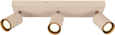 Lucide regina - spot de plafond (plafonnier) - 3xgu10 - taupe | essentiel