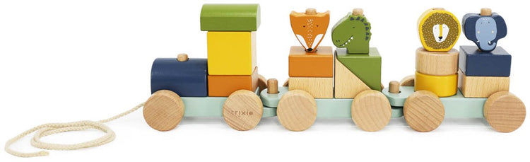 Train animalier en bois Trixie – 18 m+ – Bois FSC – joli comme cadeau d'anniversaire
