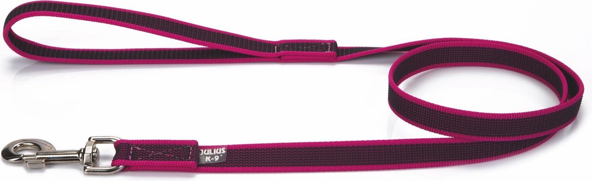 Laisse antidérapante pour chien Julius k9 rose 1,2 m (20 mm)