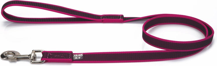 Laisse antidérapante pour chien Julius k9 rose 1,2 m (20 mm)