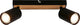 Briloner tib - spot de plafond - 2172024 - orientable - marche/arrêt via interrupteur mural - 15,5 x 5,5 x 25,5 cm - bois noir