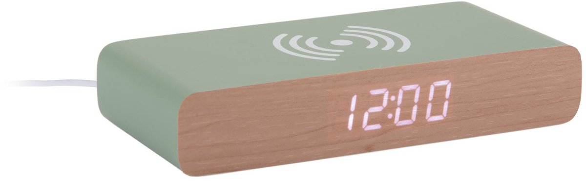 Karlsson réveil rétro plat LED - vert jungle - 16,1x7,6x3cm - scandinave - réveil pour chambre - réveils