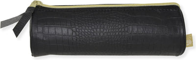 Trousse à crayons Kangaro kangar - pur croco - noir - 20x6 - ronde - k-pm620033skz