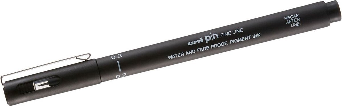 Surligneur permanent Uni-ball pin02-200(s) noir