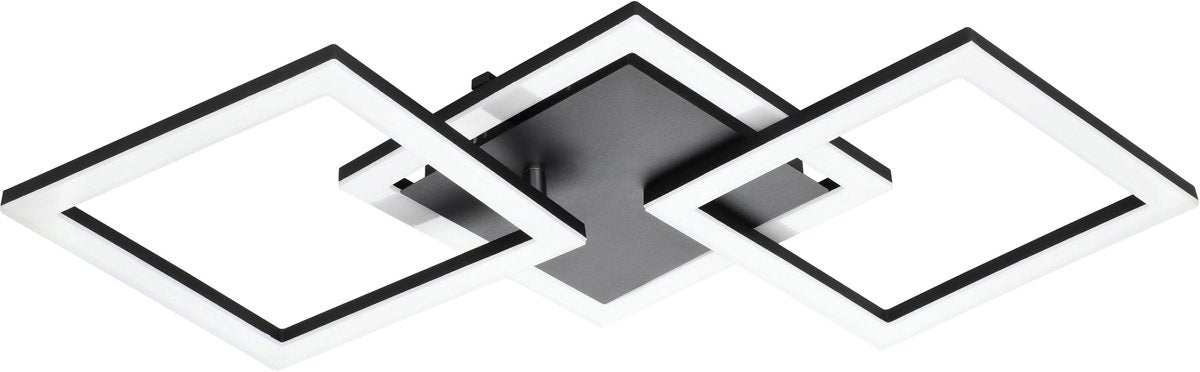 Plafonnier intelligent Eglo connect.z paranday-z - 65 cm - noir et blanc - lumière blanche orientable - dimmable - zigbee
