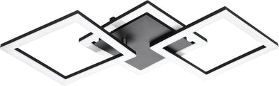 Plafonnier intelligent Eglo connect.z paranday-z - 65 cm - noir et blanc - lumière blanche orientable - dimmable - zigbee