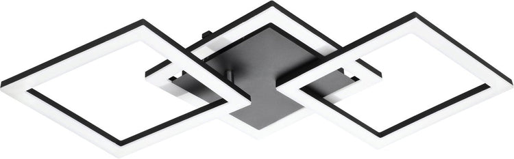 Plafonnier intelligent Eglo connect.z paranday-z - 65 cm - noir et blanc - lumière blanche orientable - dimmable - zigbee