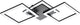 Plafonnier intelligent Eglo connect.z paranday-z - 65 cm - noir et blanc - lumière blanche orientable - dimmable - zigbee
