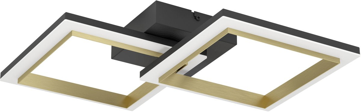 Plafonnier Eglo calliera - LED - 52,5 cm - noir|or|blanc - dimmable