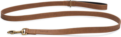 Beeztees balacron hache - laisse pour chien - cuir artificiel - marron - 180x2 cm