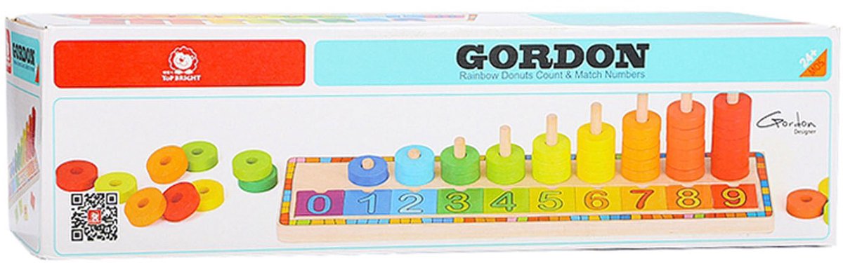 Topbright Wooden Learning Play Rings Count, 56dlg.