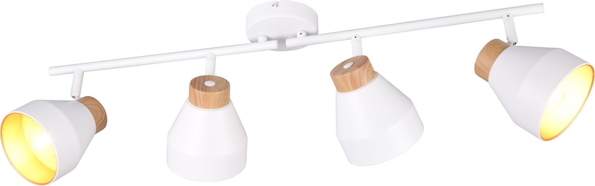 Rl vis ta lumière réalité valentin - spot - blanc mat - excl. 4x e14 4 w - orientable - montage mural et plafond - casalum