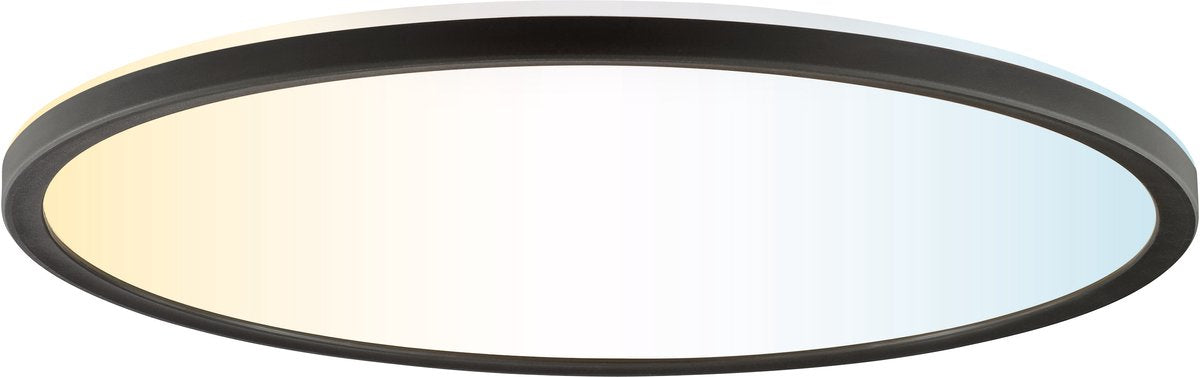 Brilliant avola - plafonnier - ø 42 cm - led 22w - 3000lm - 2700k-6500k - cct - minuterie - veilleuse - dimmable - télécommande - ip20 - noir