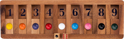 Longfield ferme les chiffres – jeu de dés en bois – bois d'acacia – avec 2 dés – cœur d'ange
