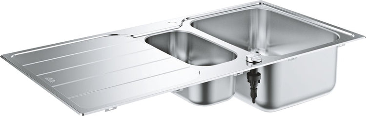 Évier Grohe K500 en acier inoxydable avec bouchon de panier