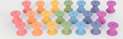 Bobines en bois Tickit ® arc-en-ciel