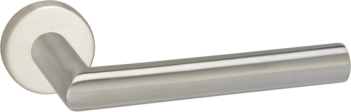Poignée de porte Impresso - herse - pour l'intérieur - ronde - acier inoxydable - 2 pièces