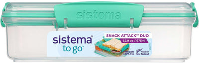 Sistema to go lunch box snack attaque duo menthe sarcelle 975ml