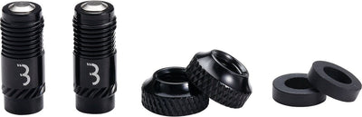 Bbb cycling corecap - kit de mise à niveau de valve universel - 300 % de débit d'air en plus - convient à toutes les pompes - format presta à schrader - 2 pièces - noir - bti-165