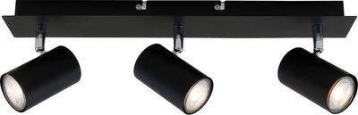 Briloner run - spot en saillie - plafonnier avec spots inclinables - spot de plafond avec gu10 - noir